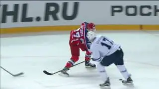 Ben Scrivens huge save on Ivan Telegin
