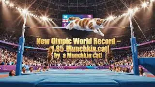 A munchkin cat won the Olympic gold medal in the high jump