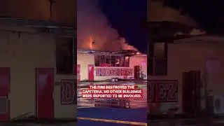 Fire Destroys Cafeteria at Manuel Dominguez High School in Compton, Ca #dominguezhigh #fire #news