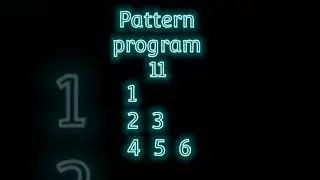 Pattern program 11 in c programming || Number pattern || c_38