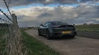 Aston Martin Vantage with Sports Exhaust Startup and Launch