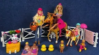 Barbie and Chelsea visits Horse Riding Playset ASMR | Review Toys