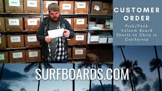 Customer Order Pick and Pack | Volcom Board Shorts to Chris in California