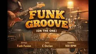 C Dorian Funk Fusion | Groovy Bass & Warm Rhodes (100 BPM)