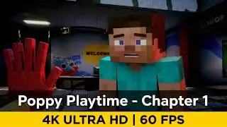 Нуб (Майнкрафт) в роли Хагги Вагги | Poppy Playtime - Глава 1 | ПОЛНОЕ ПРОХОЖДЕНИЕ, 4K