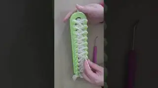 This is how I learned the rectangular loom #knitting #crochet #shorts | النول المستطيل