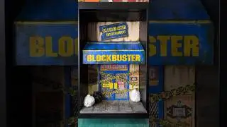 Making a miniature abandoned Blockbuster store!! #miniature #blockbuster #memories #handmade #shorts