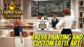 My Cat on the Coffee as Latte Art in Espresso Tycoon! | Sandbox Hard Mode! Ep 8
