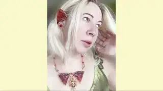Ear wrap earrings with real leaves