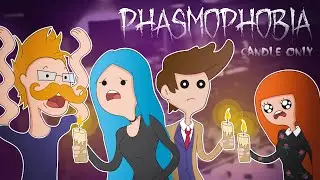 CANDLE ONLY CHALLENGE IN ASYLUM - Phasmophobia with no flashlights with Day, Noc, & Tricky