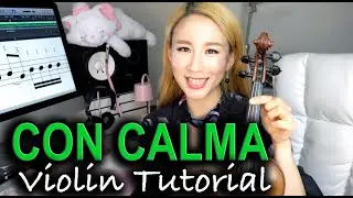 Daddy Yankee - Con Calma violin tutorial & sheet music (VERY EASY, beginner level)