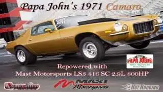 Dyno of Papa Johns 1971 Camaro powered by Mast Motorsports LS3 416 Black Label Supercharged 800 hp