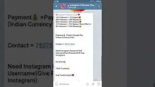Increase Followers Easily By My Telegram Channel (Comment In Inbox If Want InviteLink💰)