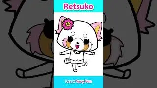 Drawing & Coloring Retsuko the Aggretsuko how to draw a cute Red Panda animal DVF #retsuko
