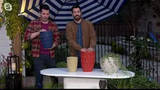 Scott Living Set of 3 Textured Resin Planters with Matte Finish on QVC