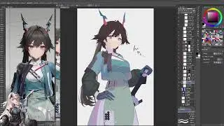 【お絵描き配信】アークナイツエンドフィールドのチェンちゃん描いてみる_20260204
