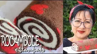 ROCAMBOLE ESTAMPADO DE CHOCOLATE | COM GANACHE DE LEITE NINHO | DIKA DA NAKA