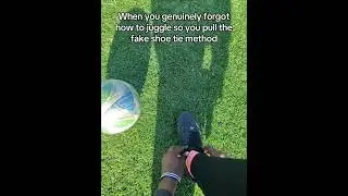 Fake shoe tie method #football #soccer #viral #futbol #relatable