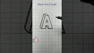 Day -1#shorts # How to Draw 3D Letter 