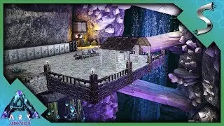 CLIFF BASE BUILDING! OUR NEW BASE IN THE BIO-LUMINESCENT AREA - Ark: Aberration [DLC Gameplay E19]