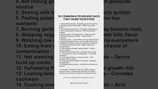 16 Common Kitchen Mistakes That Harm Your Food  👇#healthandwellness