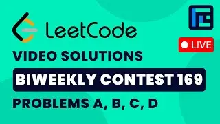 Leetcode Biweekly Contest 169 | Video Solutions - A to D | by Suvrat | TLE Eliminators
