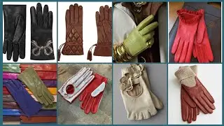 Newly beautiful 😍 leather gloves ideas #leatherdesign 