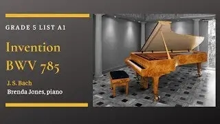 AMEB Piano Series 18 Grade 5 List A1 Bach Invention BWV 785 | Brenda Jones on 102 key Stuart & Sons