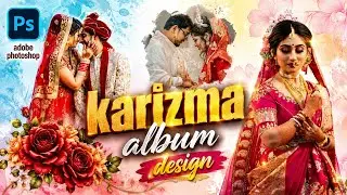 How to create karizma album cover page in adobe photoshop #trendingshorts #trending 