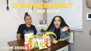 Trying foreign Foods w my mom !
