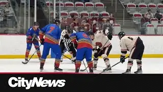 Calgary First Responders face off in charity hockey game
