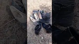 Old shoes and ankle boots for burning #heels #destroy #burning