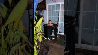 Cold plunge day 19! #challenge #motivation #coldplunge #2024 #shorts #wimhof #cold #mindset