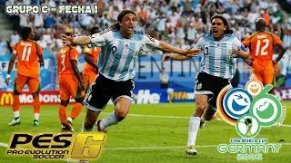ARGENTINA vs COSTA DE MARFIL | GRUPO C - FECHA 1 | MUNDIAL ALEMANIA 2006 - PES 6