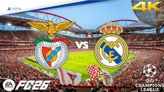 Benfica vs Real Madrid | UEFA Champions League | EA FC 26 | PS5 4K HD