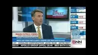 Shawn Patrick O&rsquo;Brien, President & CEO of Cipher Pharmaceuticals Inc. on BNN, July 31, 2014