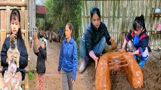 Single mother and young daughter are trying every day to have a better life.