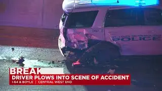2 St. Louis City police officers hit on I-64 near Boyle