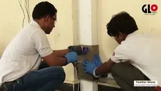 GLO Feather Stone Installation in Hindi