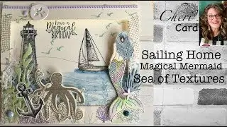 Sailing Home, Sea of Textures, Magical Mermaid Nautical Scene Card or Decor Piece Stampin' Up!