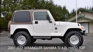 2001 JEEP WRANGLER SAHARA TJ HARD TOP 4.0L