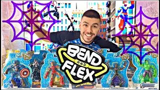NOVIDADE! ABRINDO BRINQUEDOS MARVEL VINGADORES BEND E FLEX DA HASBRO! PETER TOYS