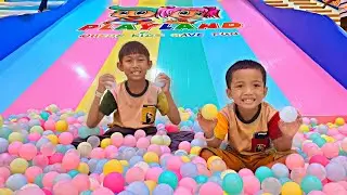 PLAYING IN THE PLAYGROUND, BALL POOL, CAR RIDES, PLAYING IN THE SAND, PLAYING BALL, TRAMPOLINE, S...