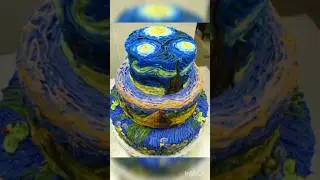 starry night cake😍#shorts #viral