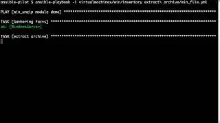 win_unzip module execution and verification