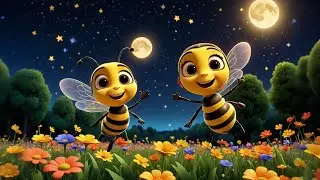 Three Buzzing Bees Hum in Tune | Fun Animal Song for Kids | Nursery Rhyme with Bees and Sounds