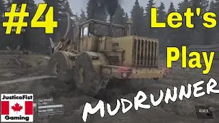 Let's Play MudRunner Episode 4 | Loading Medium Logs | Bog Map | Single Player | Hardcore Mode