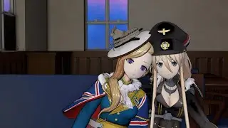 Bismarck and Hood Watching TV | Azur Lane Animation