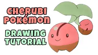 Learn to Draw Cherubi: Grass-type Pokemon &ndash; Follow Along and Repeat Drawing Tutorial