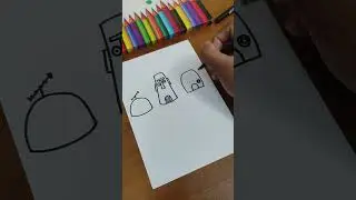 how to draw house of spongebob patrick and squidward #drawing #spongebobsquarepants